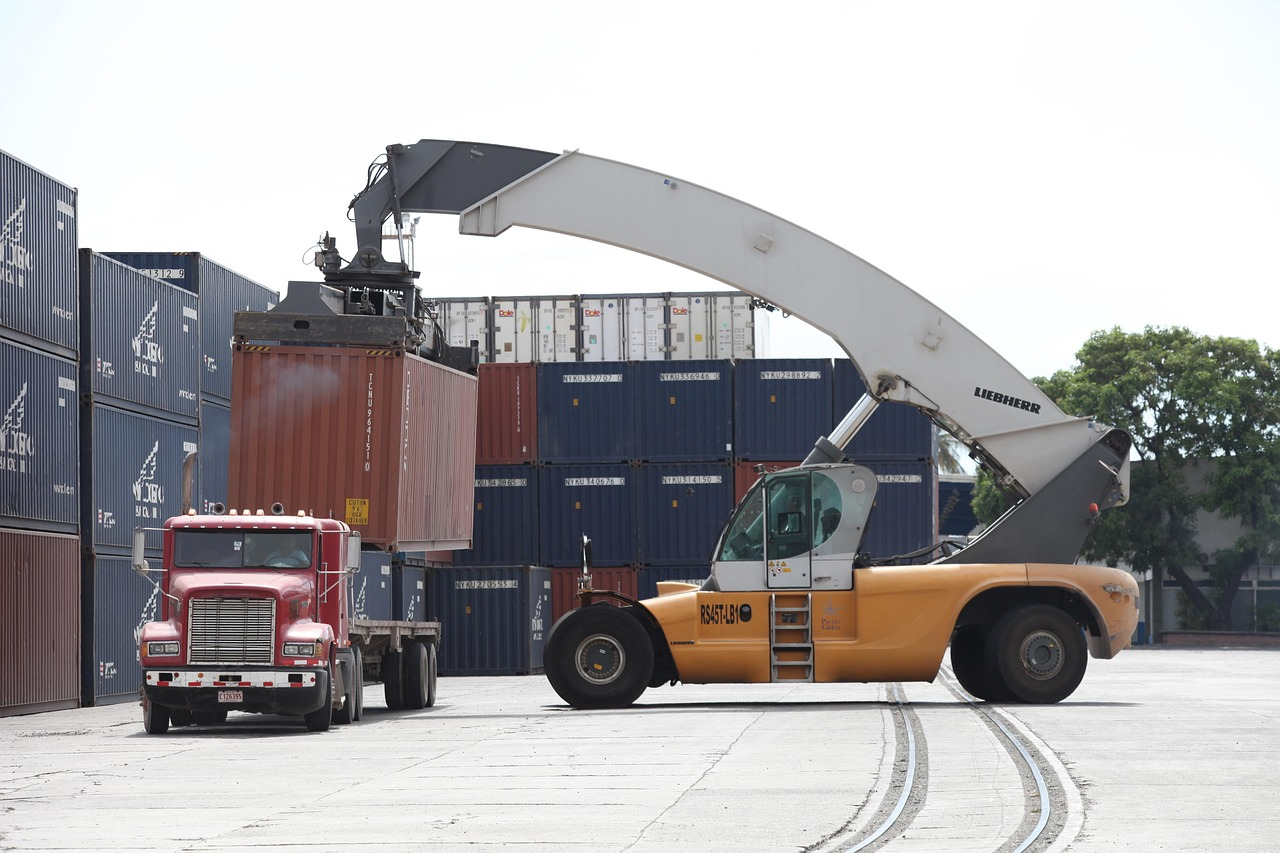 truck crane, containers, port, truck crane, truck crane, truck crane, truck crane, truck crane